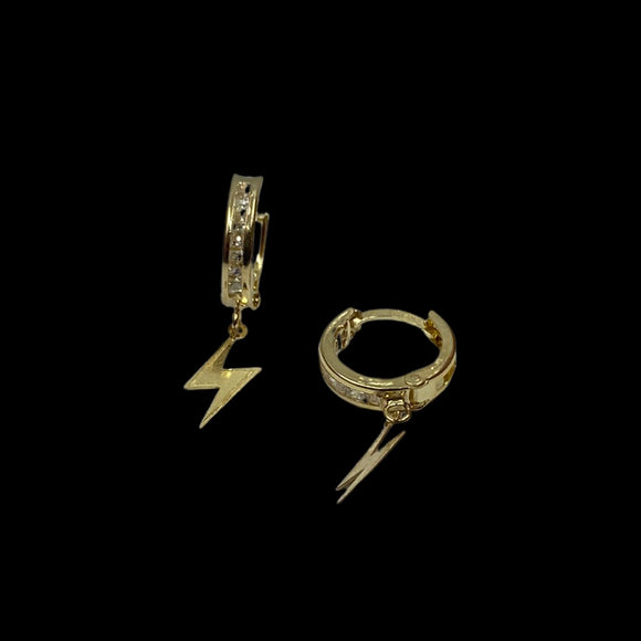 “Lightning Bolt” 10k Petite Hugging Earrings