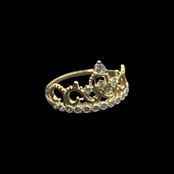 Queen Crown with Stones Ring